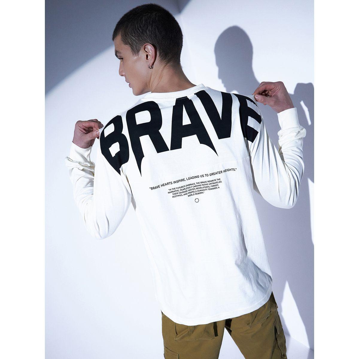 Hubberholme Relaxed Fit Back & Front Typography Print T-Shirt with Long Sleeves-men-clothing-tshirtsandpolos-tshirts-image-1