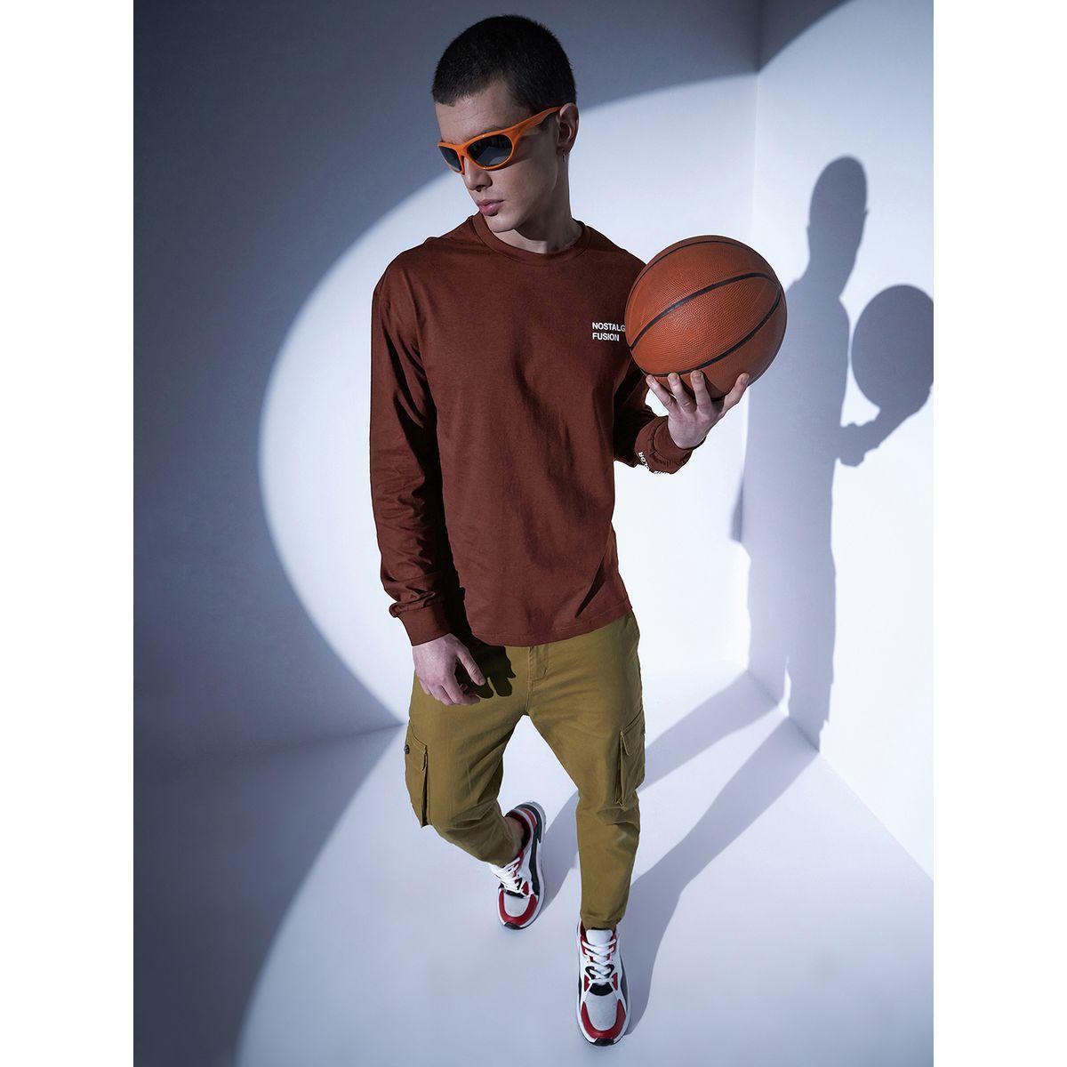 تيشيرت بقصة مريحة واكمام طويلة هابر هولم × ستايلي-men-clothing-tshirtsandpolos-tshirts-image-5