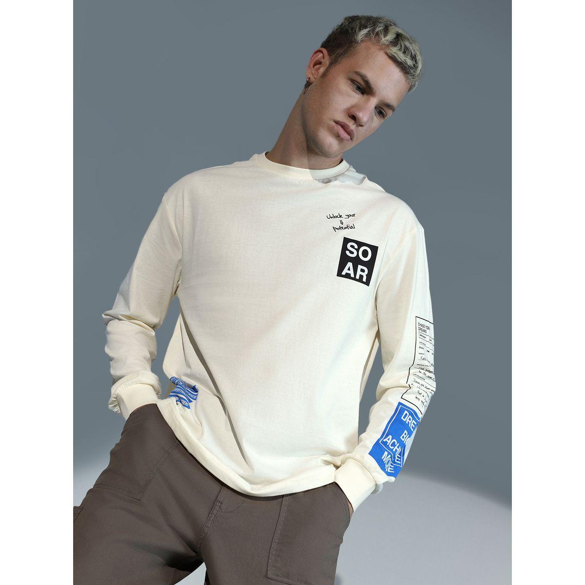 تيشيرت بقصة مريحة واكمام طويلة-men-clothing-tshirtsandpolos-tshirts-image-1