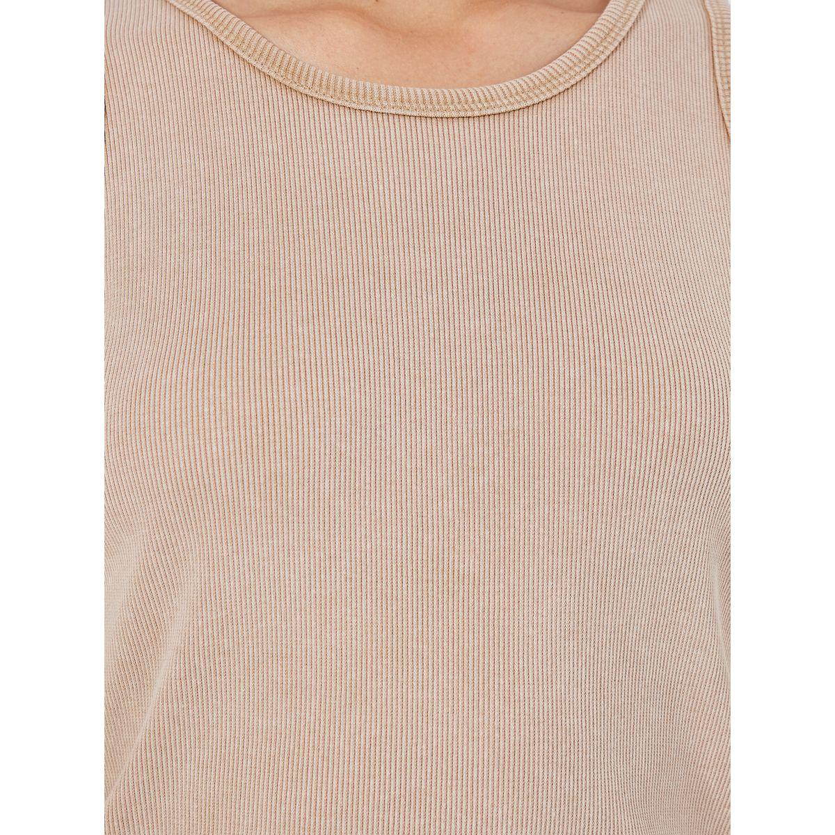 Styli Fitted Rib Faded Wash Round Neck Tank-women-clothing-tshirts-image-3