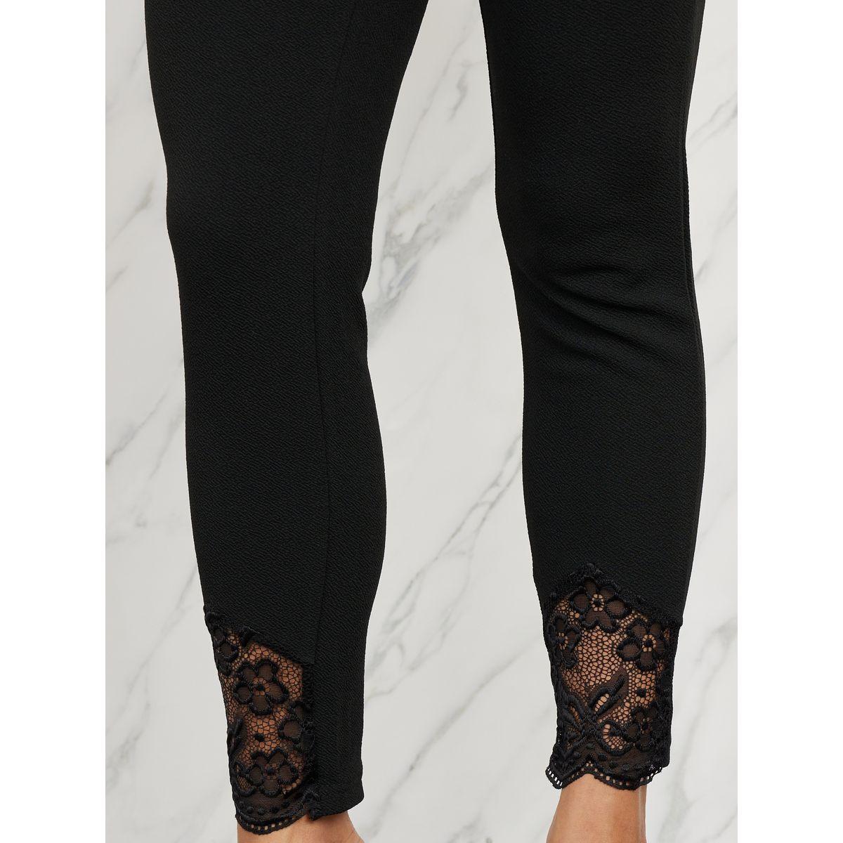 Styli Lace Hem Back Pocket Leggings-women-clothing-bottoms-leggings-image-3