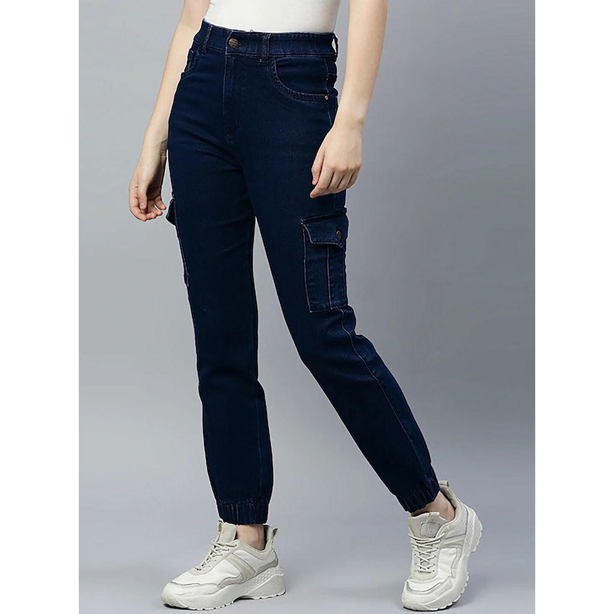 جينز بخصر متوسط وتفاصيل جيوب هاي ستار × ستايلي-women-clothing-bottoms-jeans-image-1