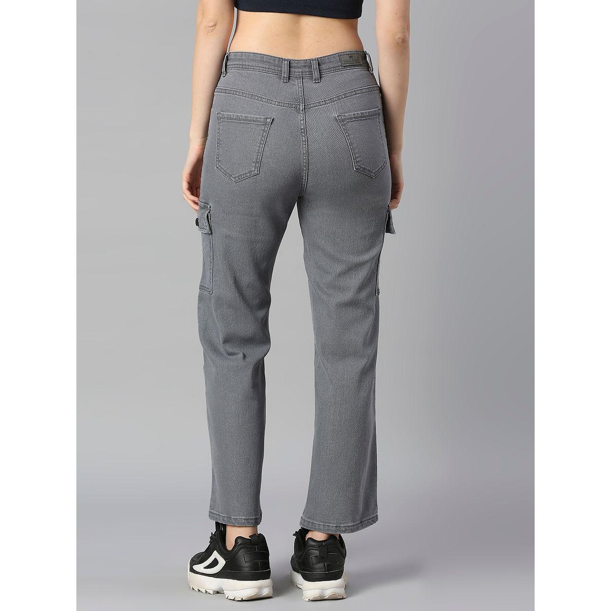 جينز بقصة ارجل مستقيمة مع تفاصيل جيوب هاي ستار × ستايلي-women-clothing-bottoms-jeans-image-4