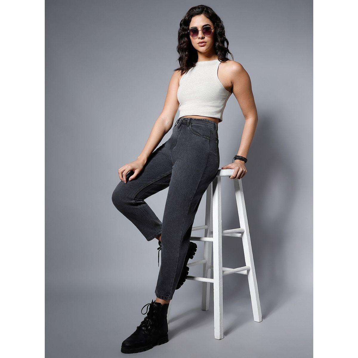 High Star X Styli  Mid Wash High Rise Jeans with Pockets-women-clothing-bottoms-jeans-image-1