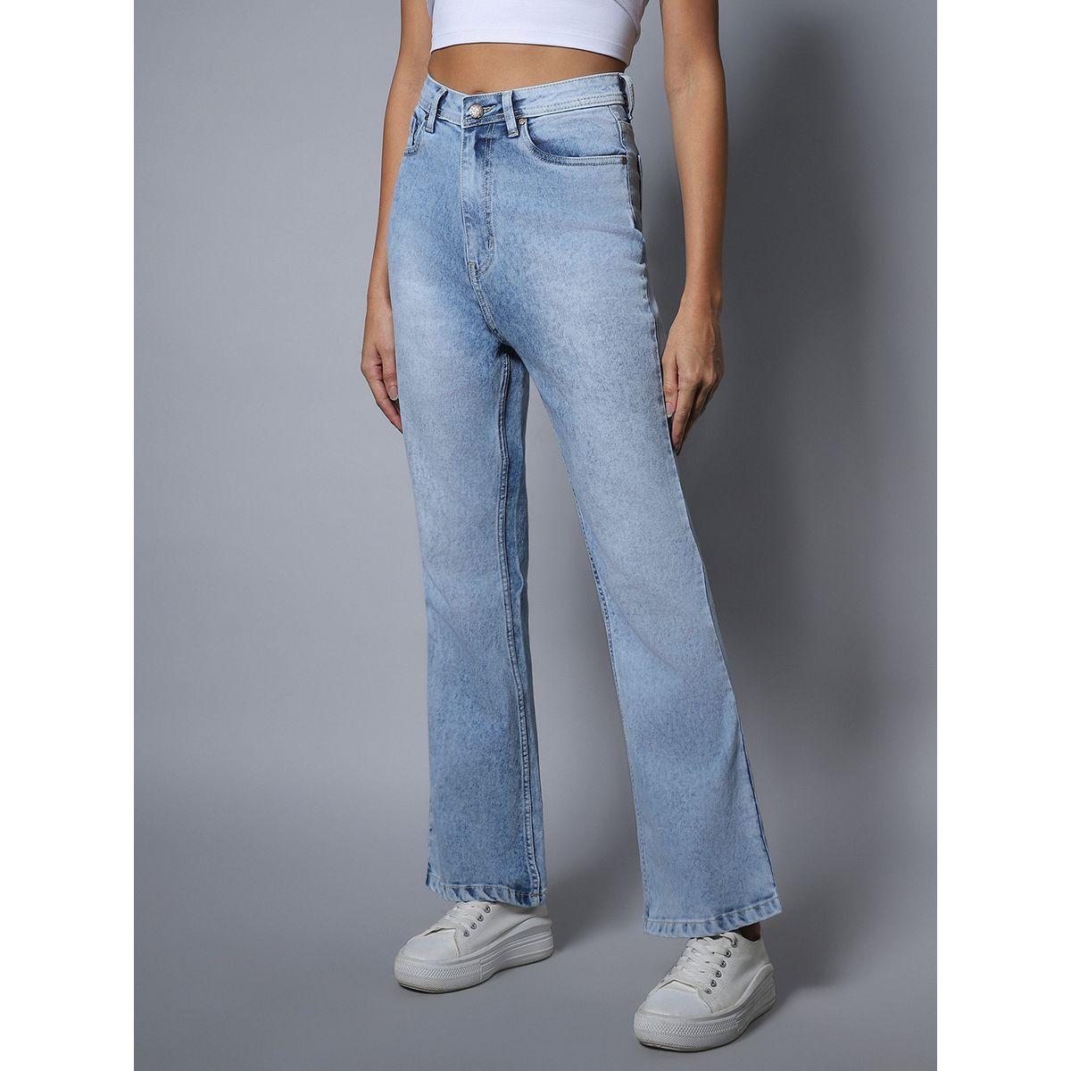 High Star X Styli  Mid Wash High Rise Flared Jeans-women-clothing-bottoms-jeans-image-3