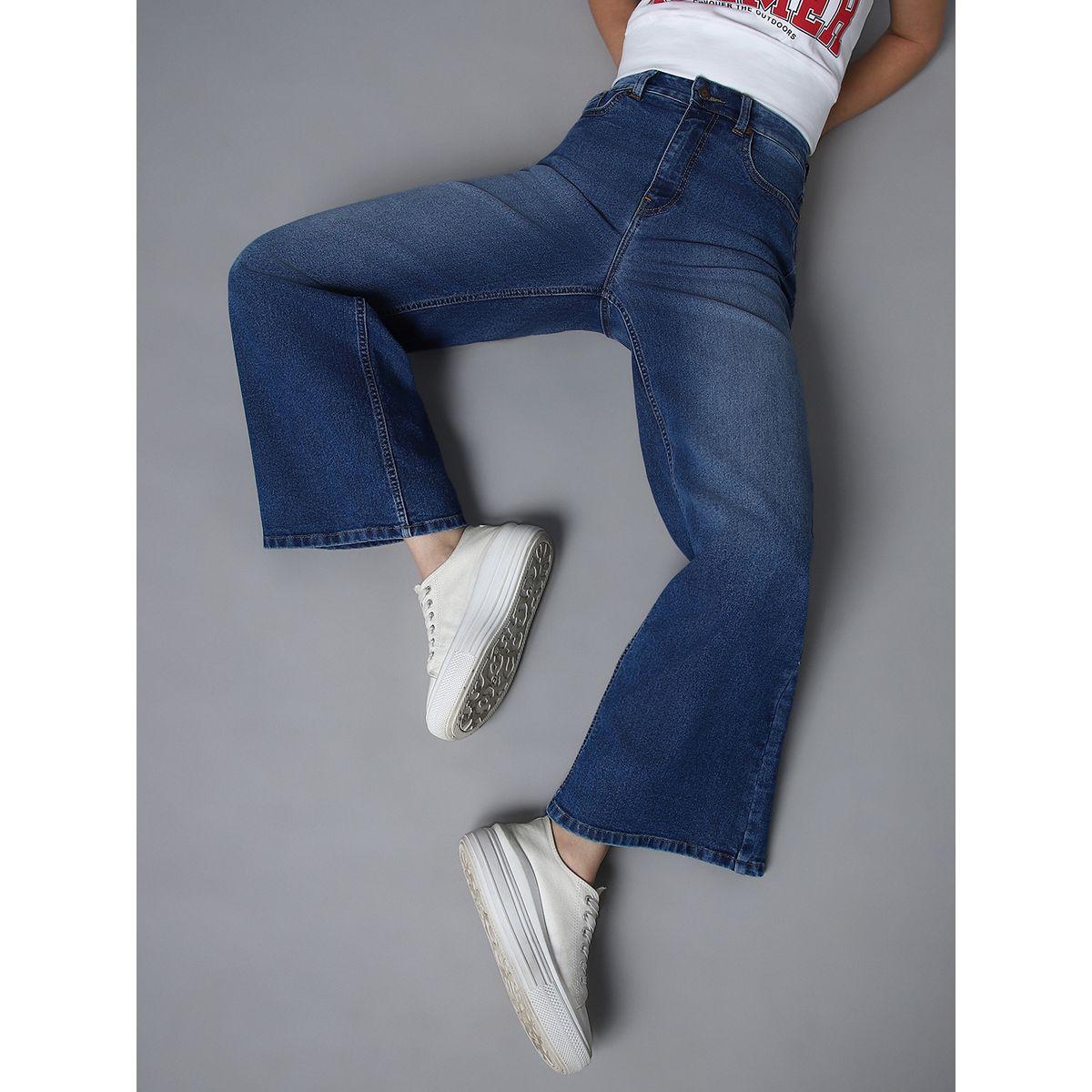 جينز بارجل واسعة وخصر عالي هاي ستار × ستايلي-women-clothing-bottoms-jeans-image-1