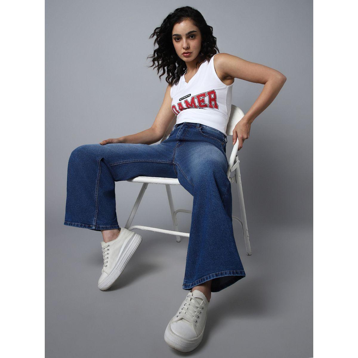 جينز بارجل واسعة وخصر عالي هاي ستار × ستايلي-women-clothing-bottoms-jeans-image-5
