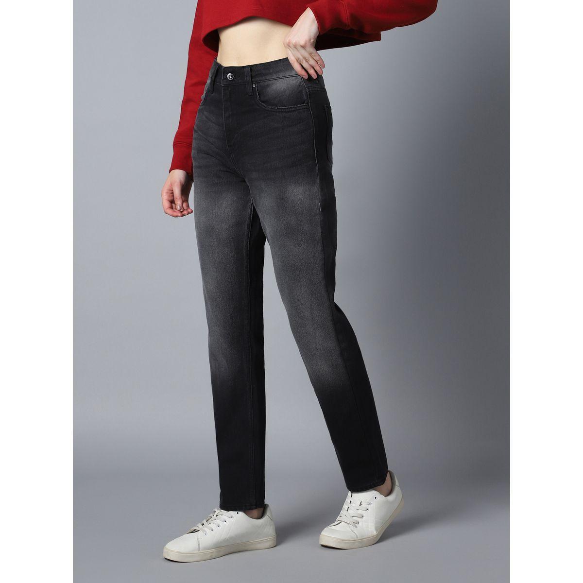 High Star X Styli  High Rise Faded Straight Fit Jeans-women-clothing-bottoms-jeans-image-2