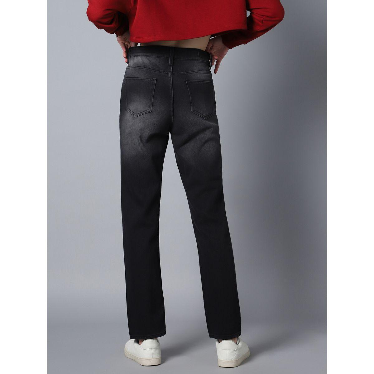 High Star X Styli  High Rise Faded Straight Fit Jeans-women-clothing-bottoms-jeans-image-3