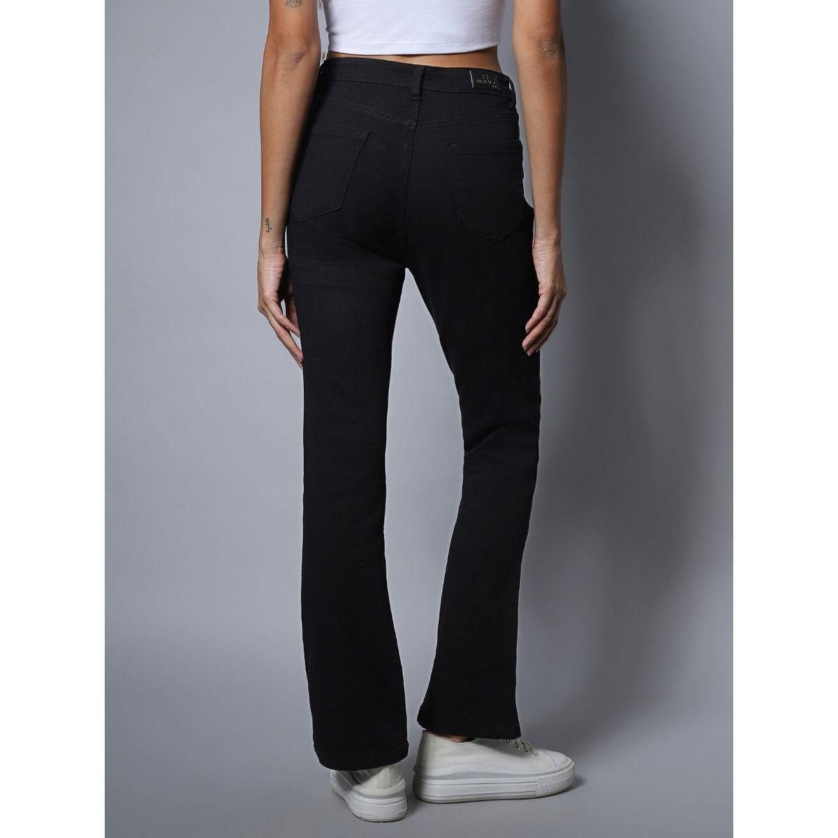 High Star X Styli  Solid Mid Rise Bootcut Jeans-women-clothing-bottoms-jeans-image-4