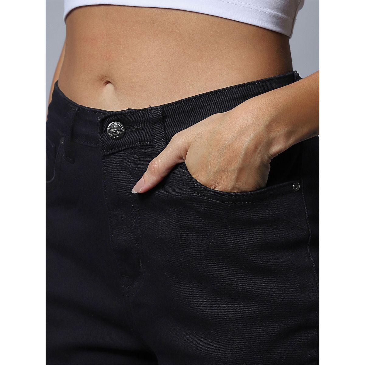 High Star X Styli  Solid Mid Rise Bootcut Jeans-women-clothing-bottoms-jeans-image-5