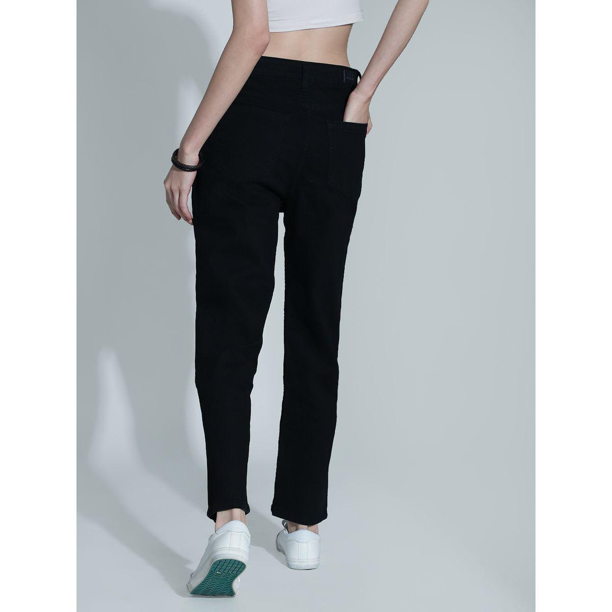 High Star X Styli  Mid Rise Solid Straight Fit Jeans-women-clothing-bottoms-jeans-image-3