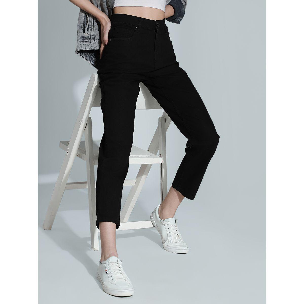 High Star X Styli  Mid Rise Solid Straight Fit Jeans-women-clothing-bottoms-jeans-image-4
