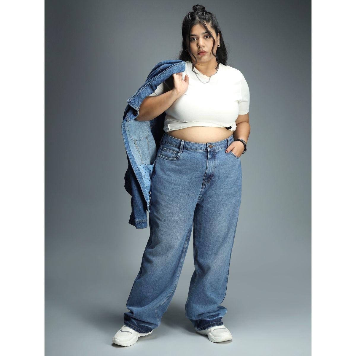 High Star X Styli  Plus High Rise Light Wash Relaxed Fit Jeans-women-clothing-bottoms-jeans-image-1