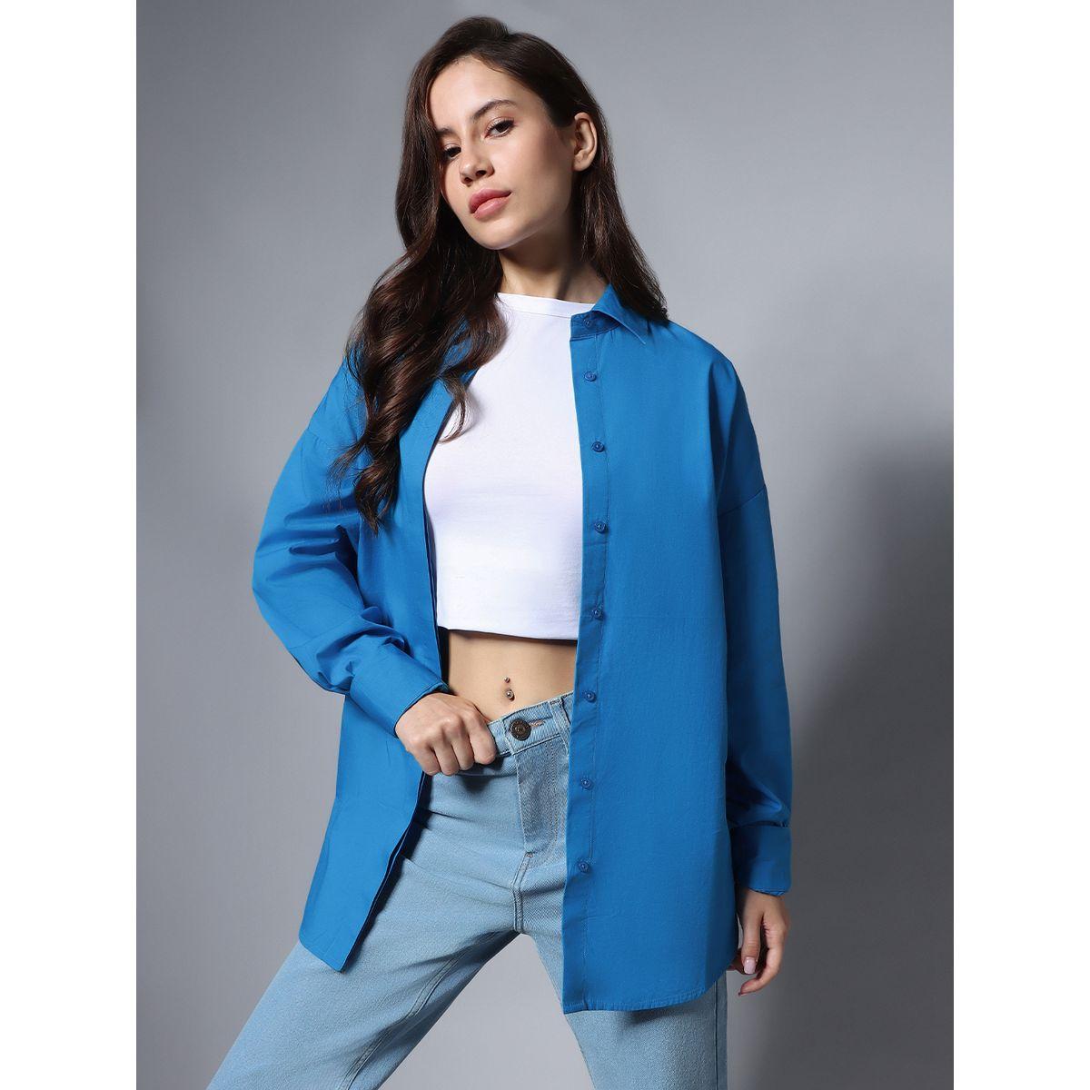 بلوزة سادة واسعة باكمام طويلة-women-clothing-shirtsandblouses-shirts-image-1