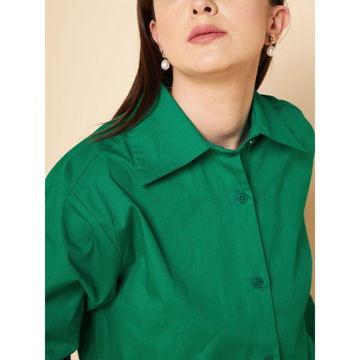 بلوزة سادة واسعة باكمام طويلة هاي ستار × ستايلي-women-clothing-shirtsandblouses-shirts-image-4