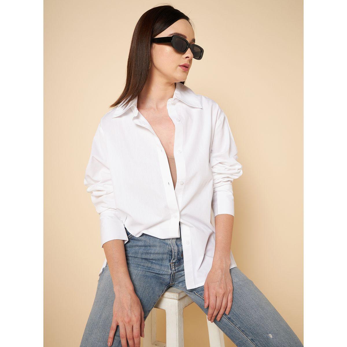 High Star X Styli  Oversized Solid Shirt with Long Sleeves-women-clothing-shirtsandblouses-shirts-image-1