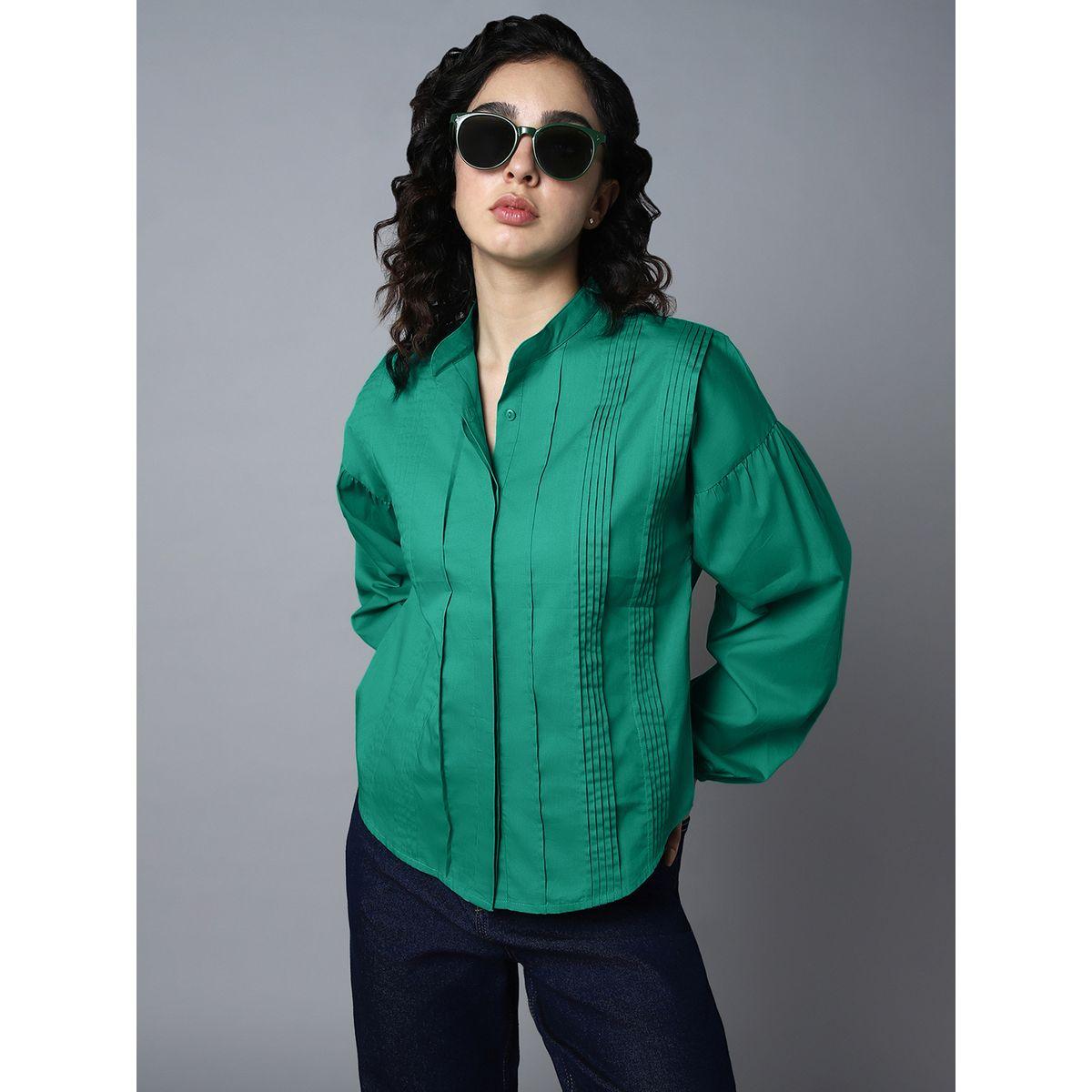 High Star X Styli  Oversized Pleated Shirt with Balloon Sleeves-women-clothing-shirtsandblouses-shirts-image-1