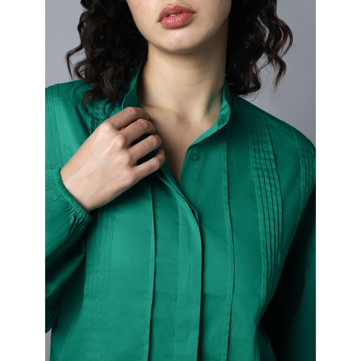High Star X Styli  Oversized Pleated Shirt with Balloon Sleeves-women-clothing-shirtsandblouses-shirts-image-4