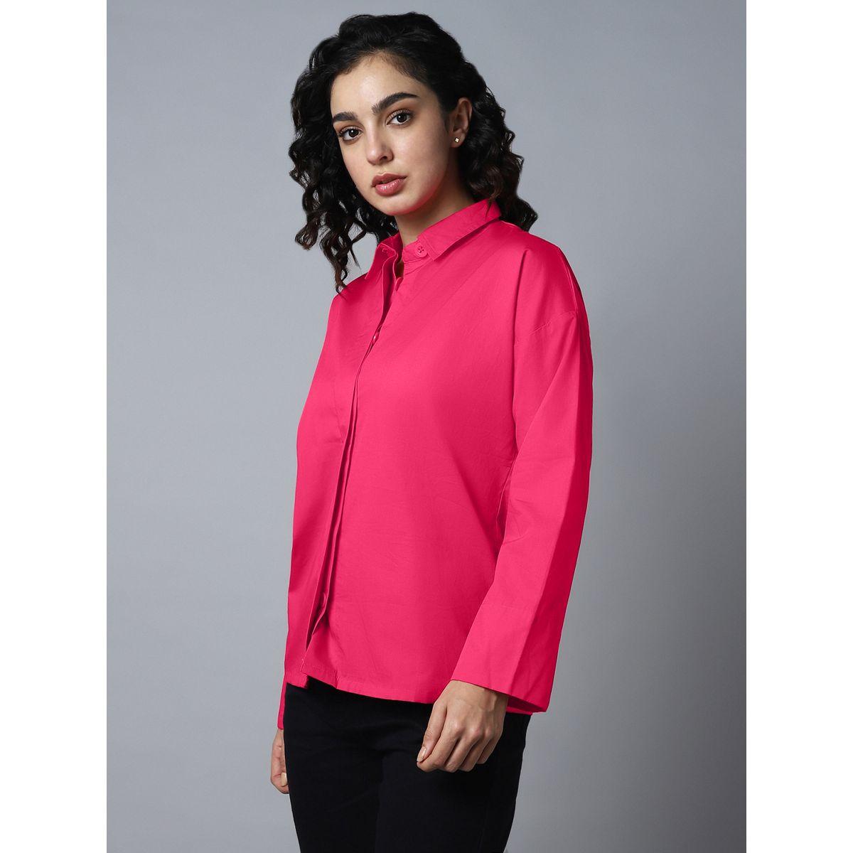 بلوزة سادة بقصة عادية وازرار مخفية-women-clothing-shirtsandblouses-shirts-image-3