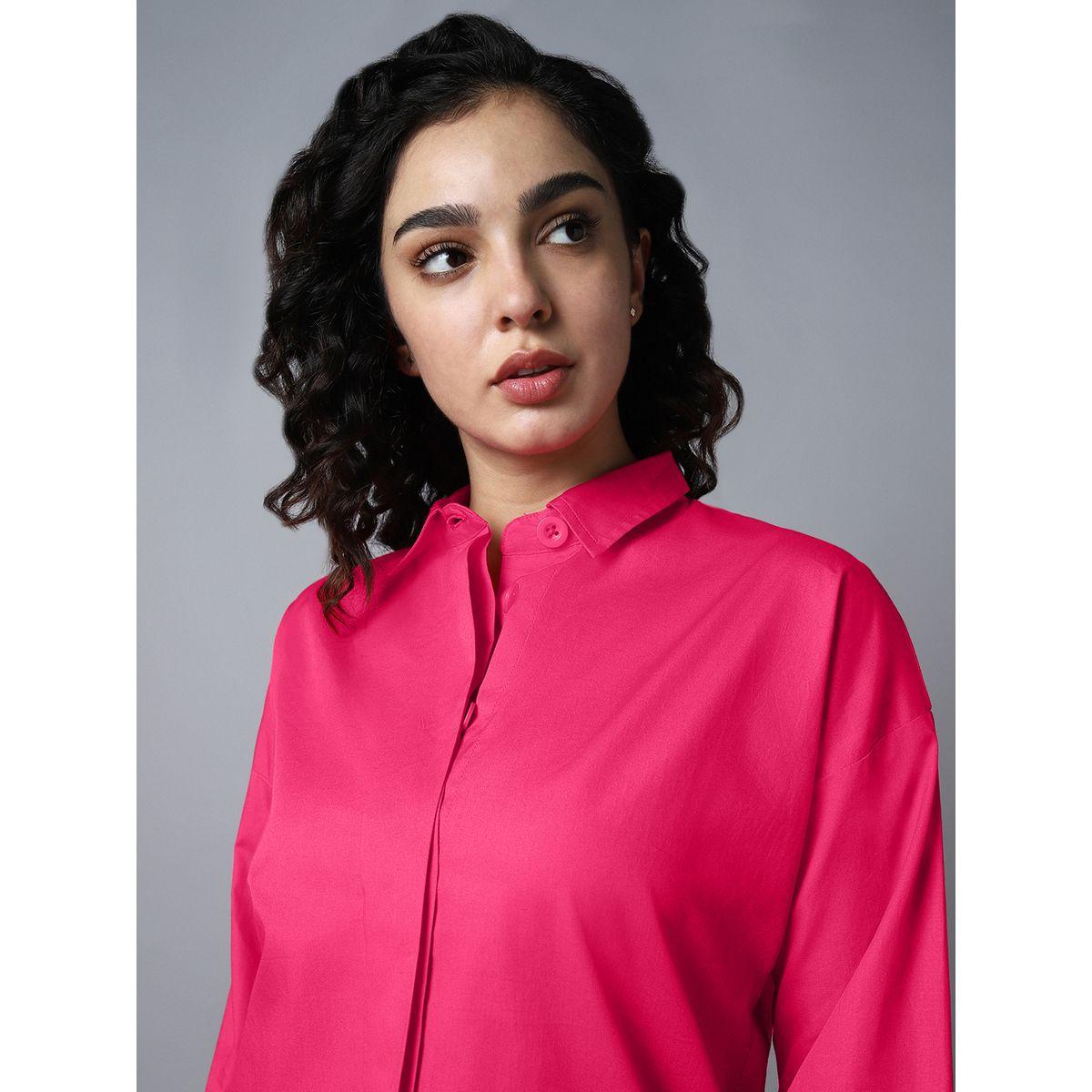 بلوزة سادة بقصة عادية وازرار مخفية-women-clothing-shirtsandblouses-shirts-image-4