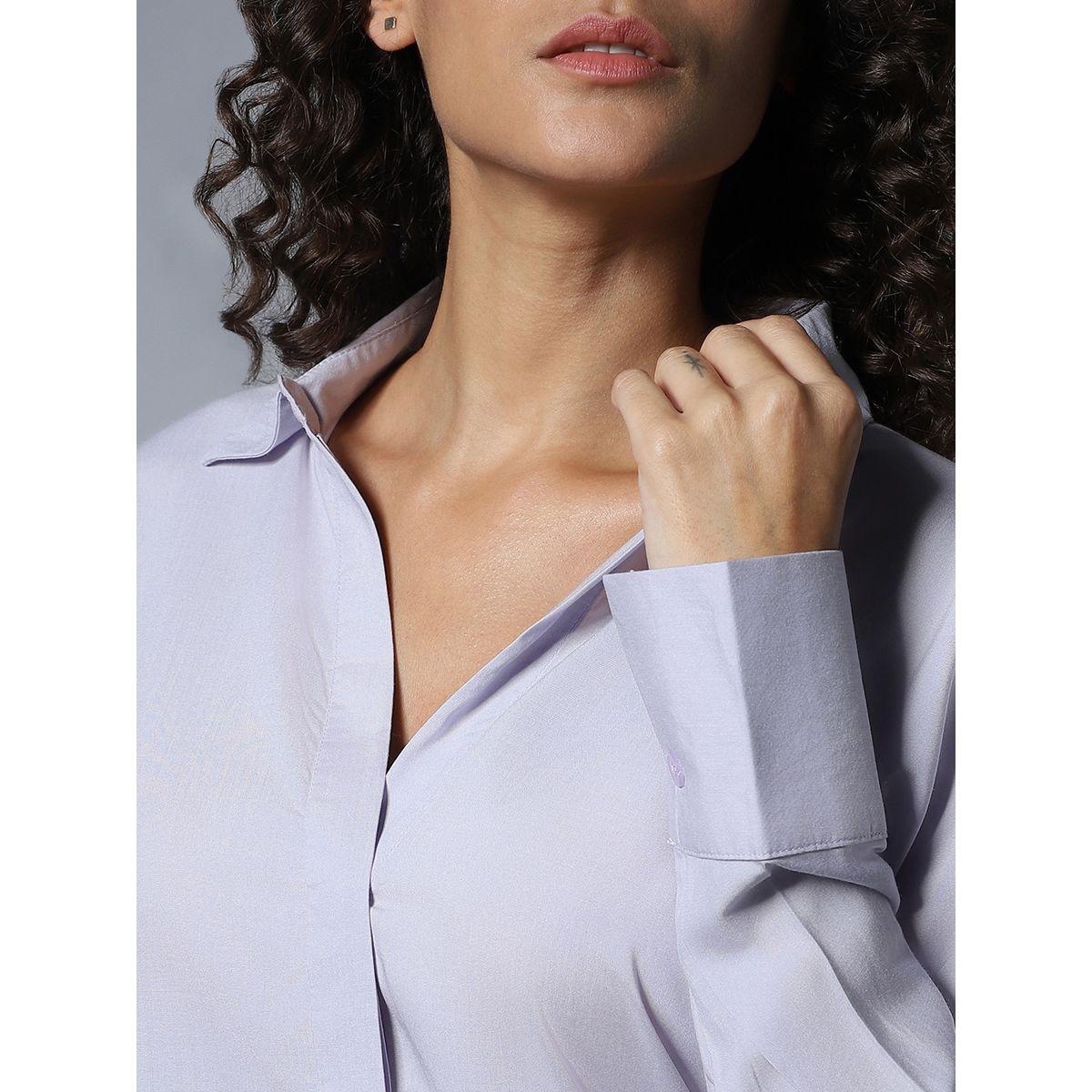 بلوزة سادة واسعة باكمام طويلة هاي ستار × ستايلي-women-clothing-shirtsandblouses-shirts-image-4