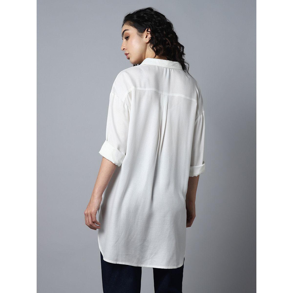 بلوزة واسعة بحواف غير متماثلة الطول هاي ستار × ستايلي-women-clothing-shirtsandblouses-shirts-image-3