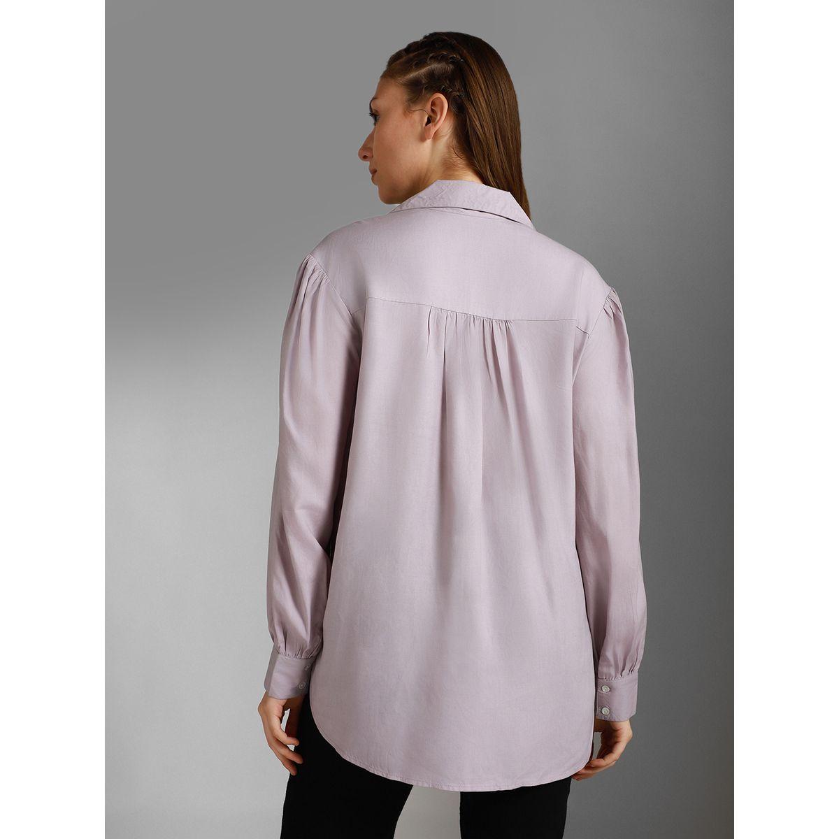 High Star X Styli  Cotton Relaxed Fit Shirt with Button Loop-women-clothing-shirtsandblouses-shirts-image-2