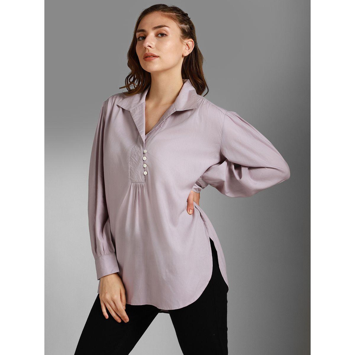 High Star X Styli  Cotton Relaxed Fit Shirt with Button Loop-women-clothing-shirtsandblouses-shirts-image-4