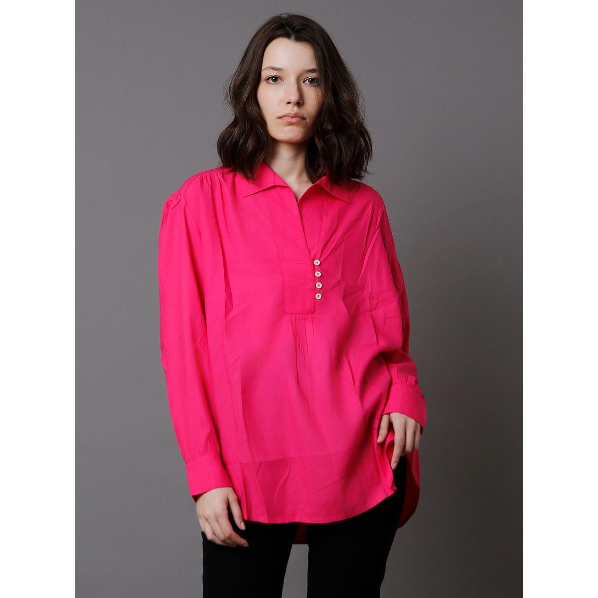 High Star X Styli  Cotton Relaxed Fit Shirt with Button Loop-women-clothing-shirtsandblouses-shirts-image-3