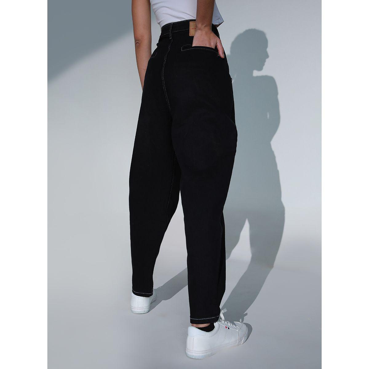 Hubberholme X Styli  High Rise Balloon Fit Jeans with Pockets-women-clothing-bottoms-jeans-image-4