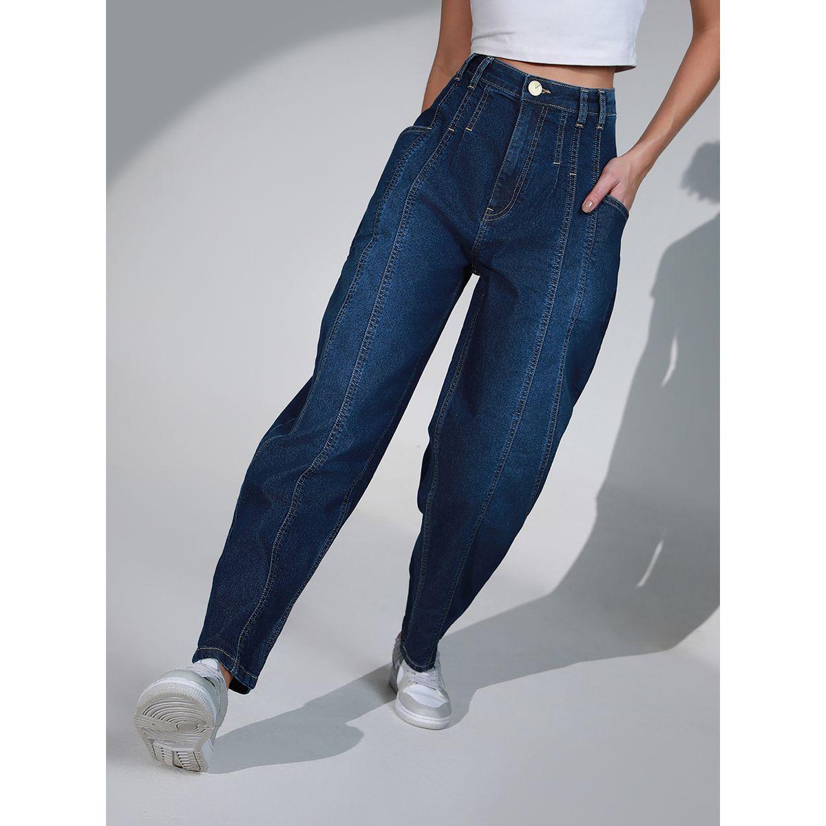 جينز بقصة بالون مع جيوب هابر هولم × ستايلي-women-clothing-bottoms-jeans-image-1
