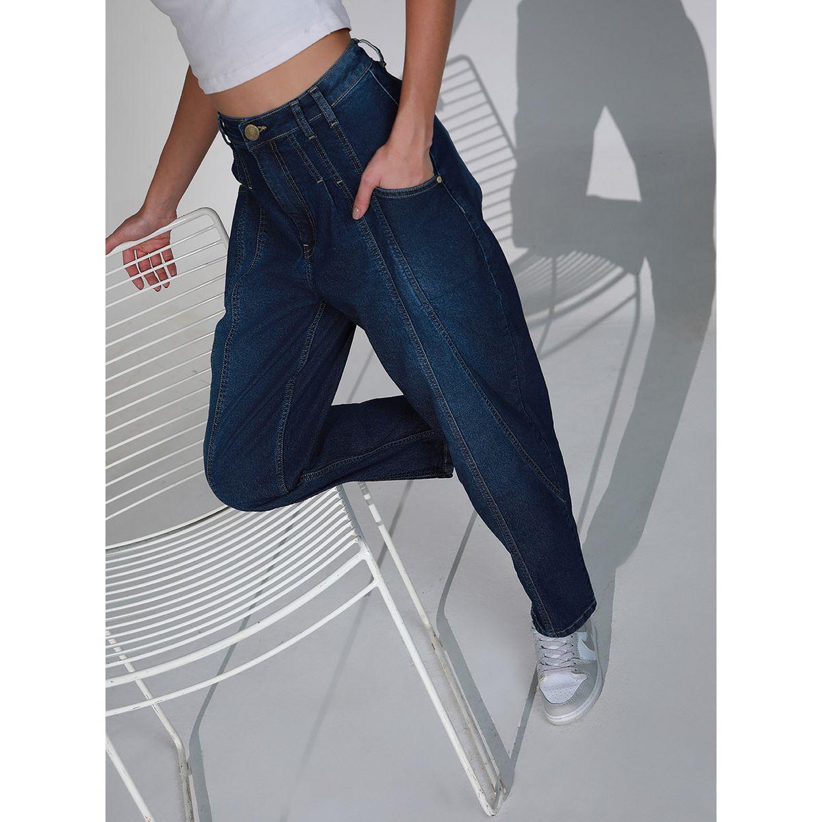 جينز بقصة بالون مع جيوب هابر هولم × ستايلي-women-clothing-bottoms-jeans-image-2
