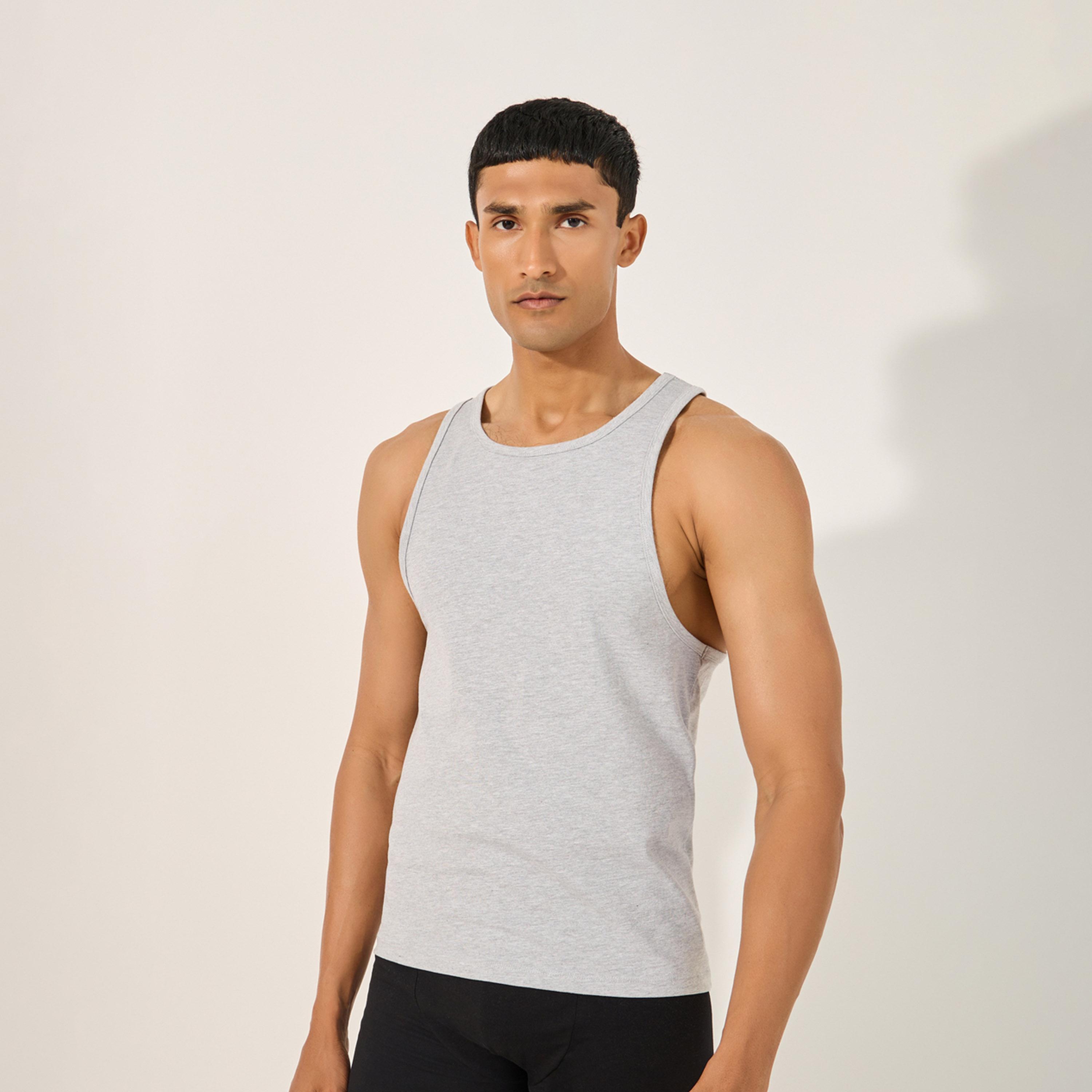 Styli Cotton Stretch Round Neck Vest-men-clothing-tshirtsandpolos-vests-image-1