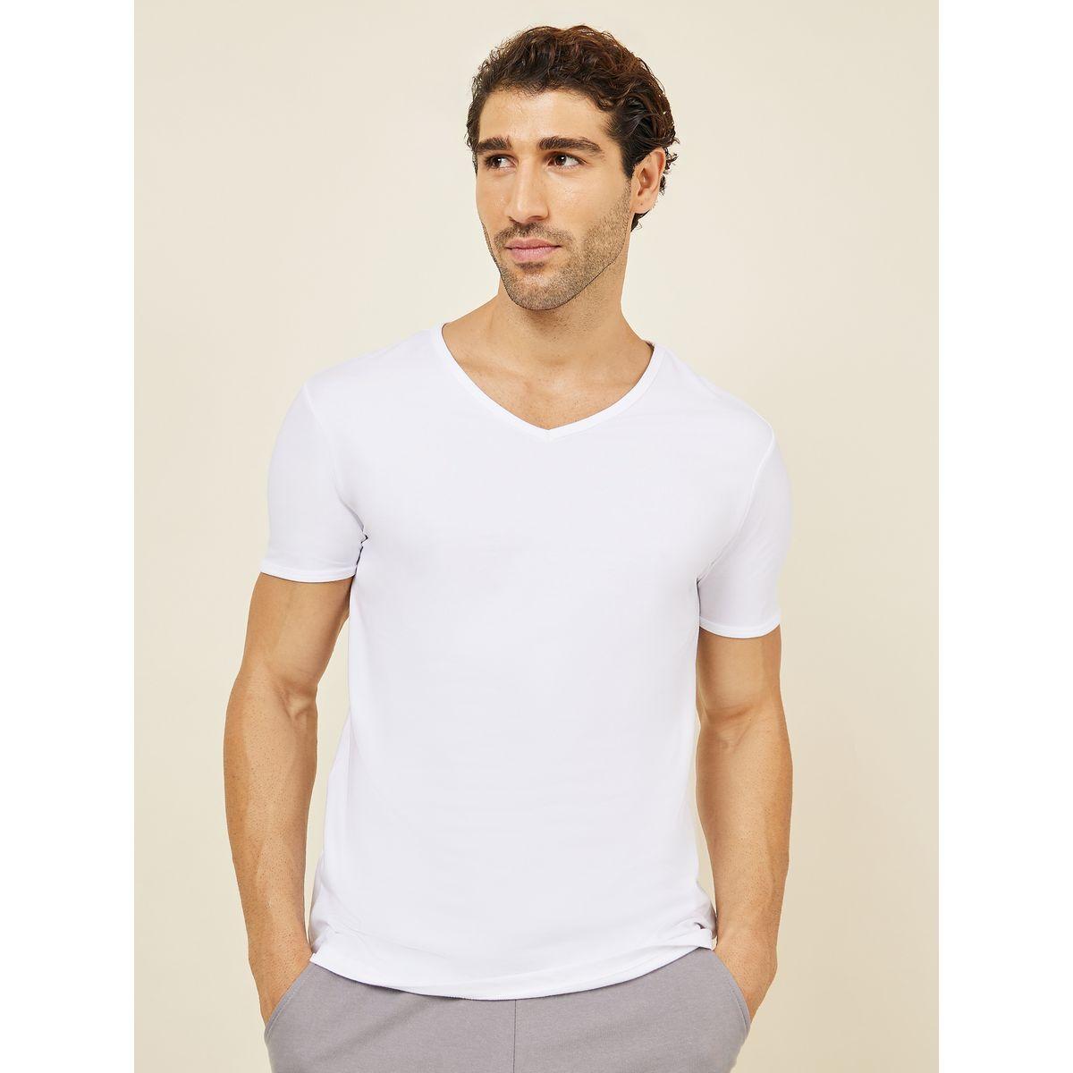 Styli Unwind Pack of 2 - Cotton Stretch V Neck Short Sleeves Vest-men-clothing-tshirtsandpolos-tshirts-image-2
