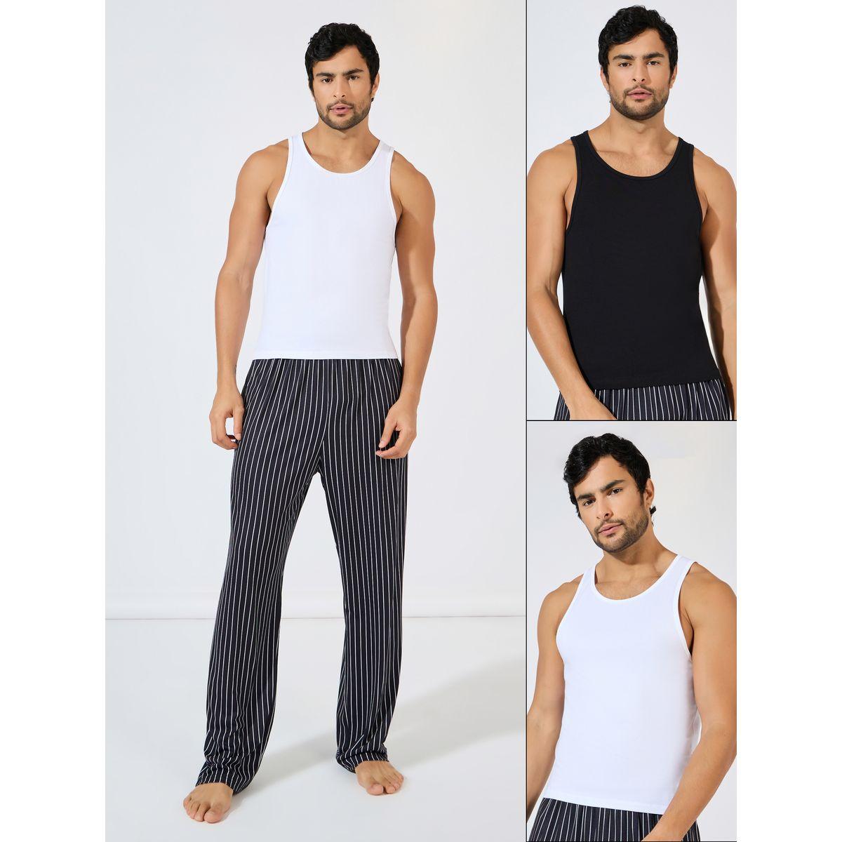 Styli Unwind Pack of 2 - Cotton Stretch Scoop Neck Vest-men-clothing-tshirtsandpolos-tshirts-image-1