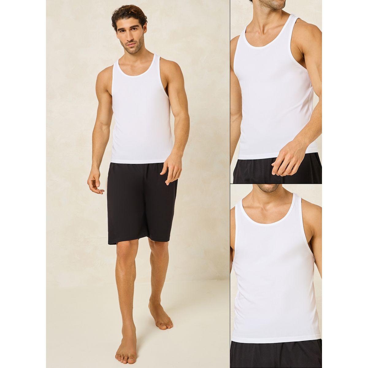 Styli Unwind Pack of 2 - Cotton Stretch Scoop Neck Vest-men-clothing-tshirtsandpolos-tshirts-image-1