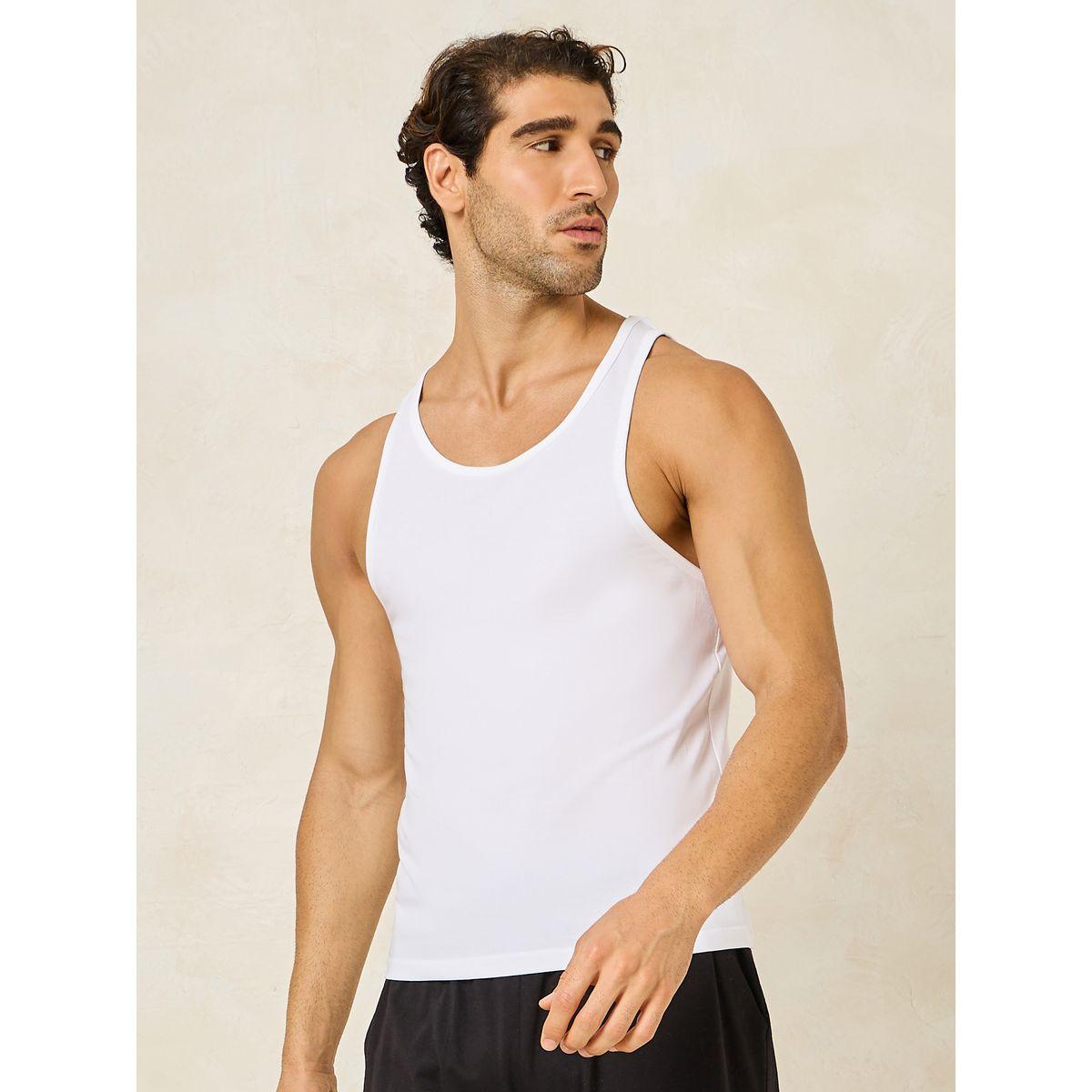 Styli Unwind Pack of 2 - Cotton Stretch Scoop Neck Vest-men-clothing-tshirtsandpolos-tshirts-image-2