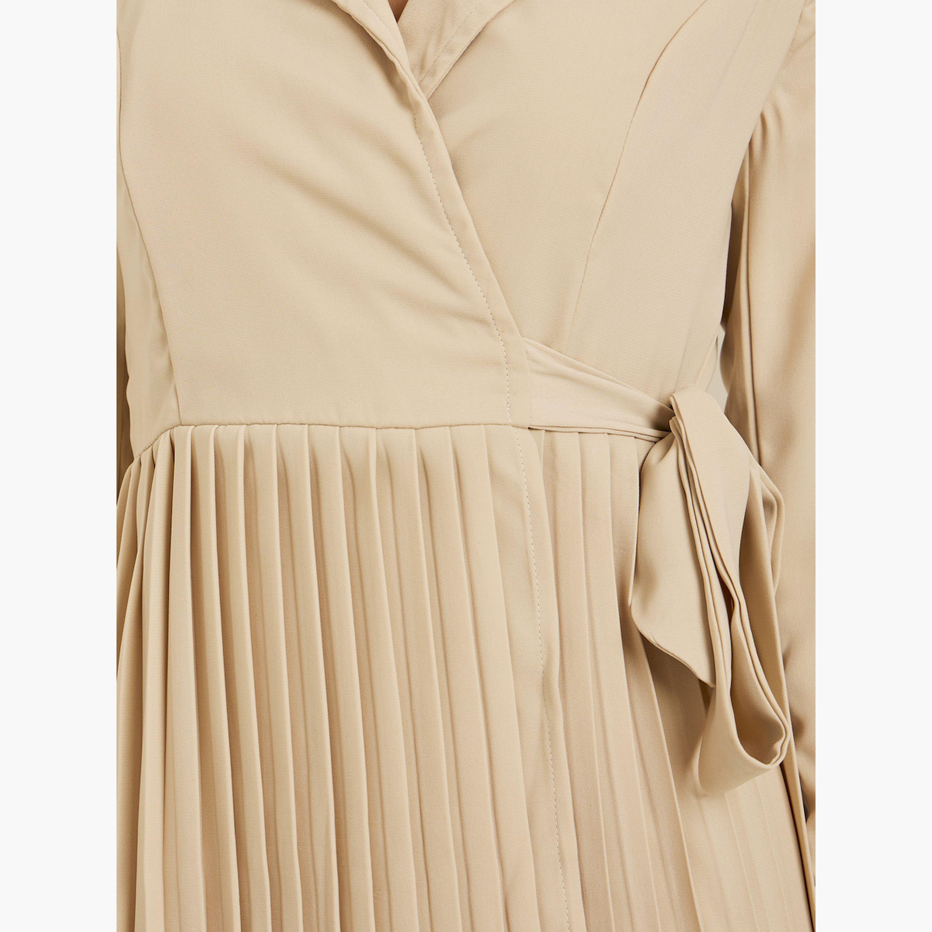 طقم منسق من بنطال وبليزر بكسرات-women-clothing-coordsets-image-4
