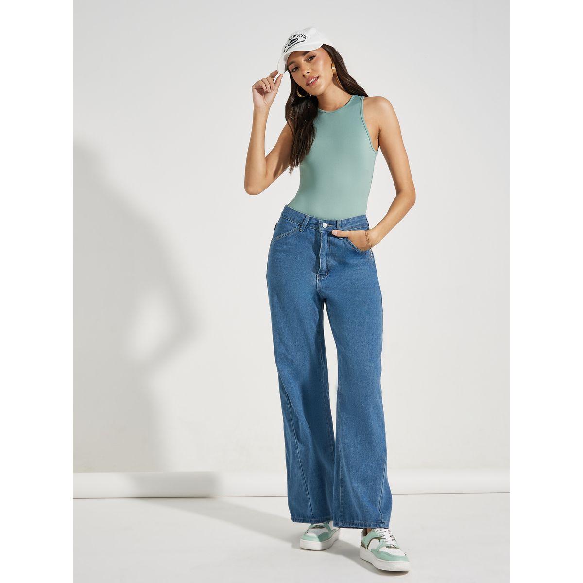 Styli Solid Knit Sleeveless Round Neck Bodysuit-women-clothing-tshirts-image-3
