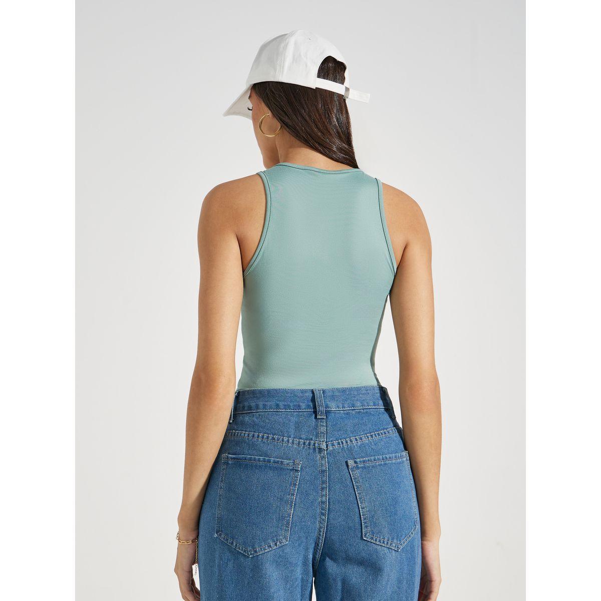 Styli Solid Knit Sleeveless Round Neck Bodysuit-women-clothing-tshirts-image-5
