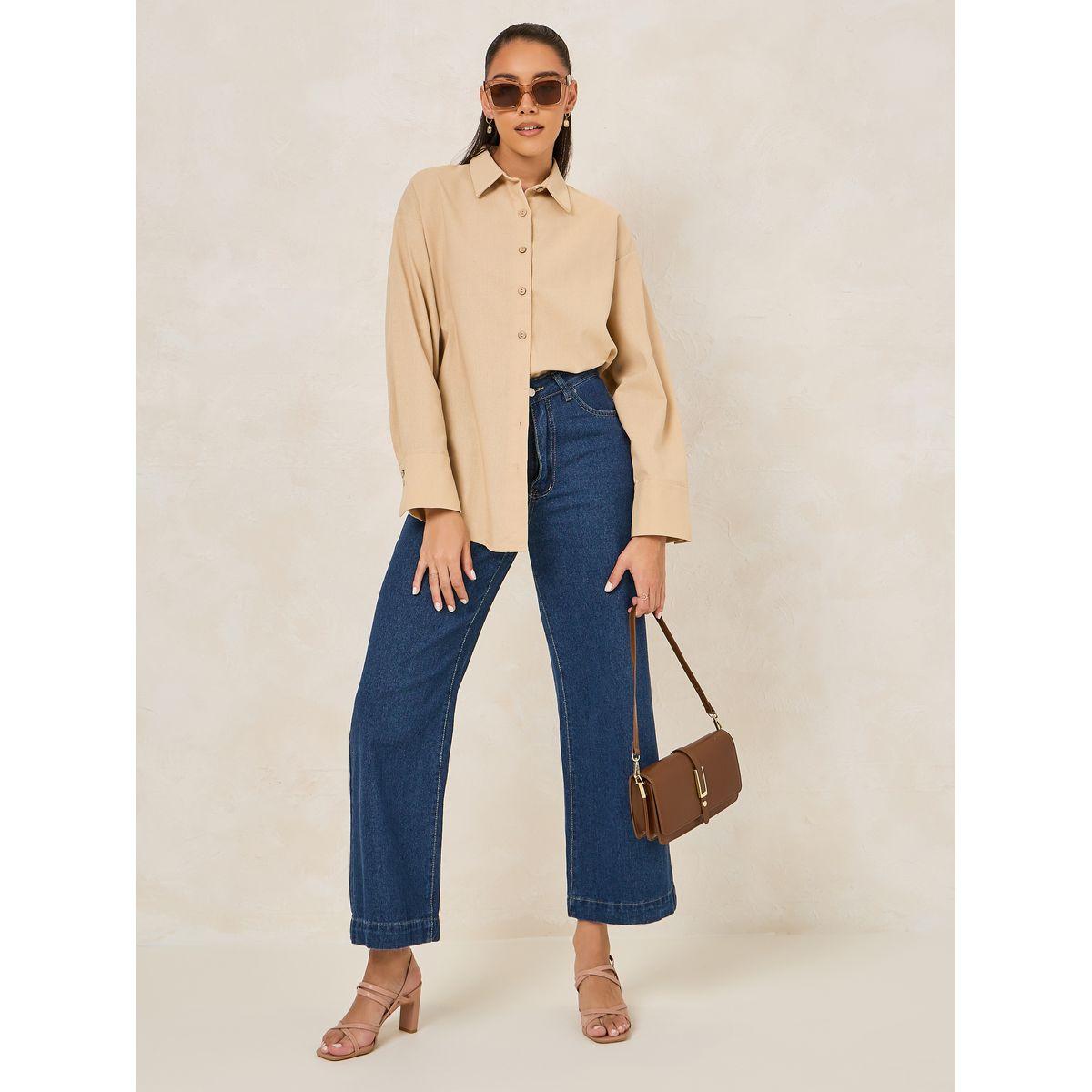 Styli Linen Look Oversized Longline Shirt-women-clothing-shirtsandblouses-shirts-image-2