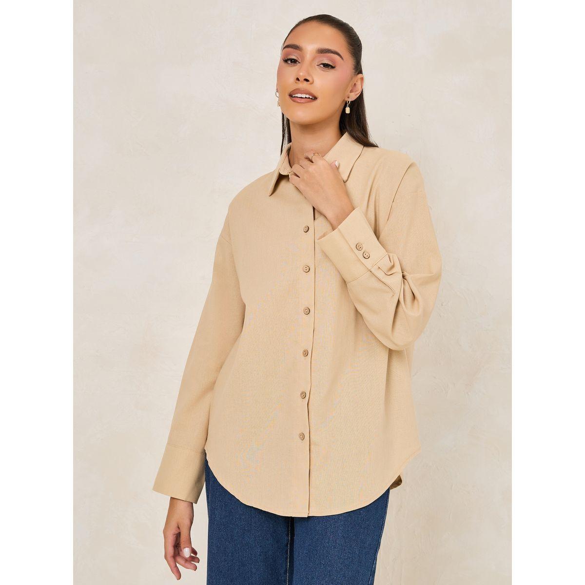 Styli Linen Look Oversized Longline Shirt-women-clothing-shirtsandblouses-shirts-image-3