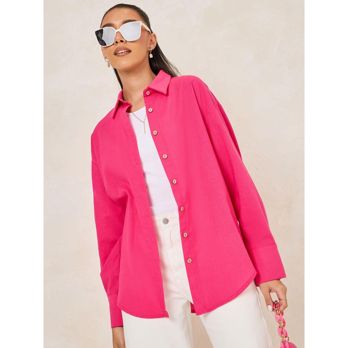 Styli Linen Look Oversized Longline Shirt-women-clothing-shirtsandblouses-shirts-image-1