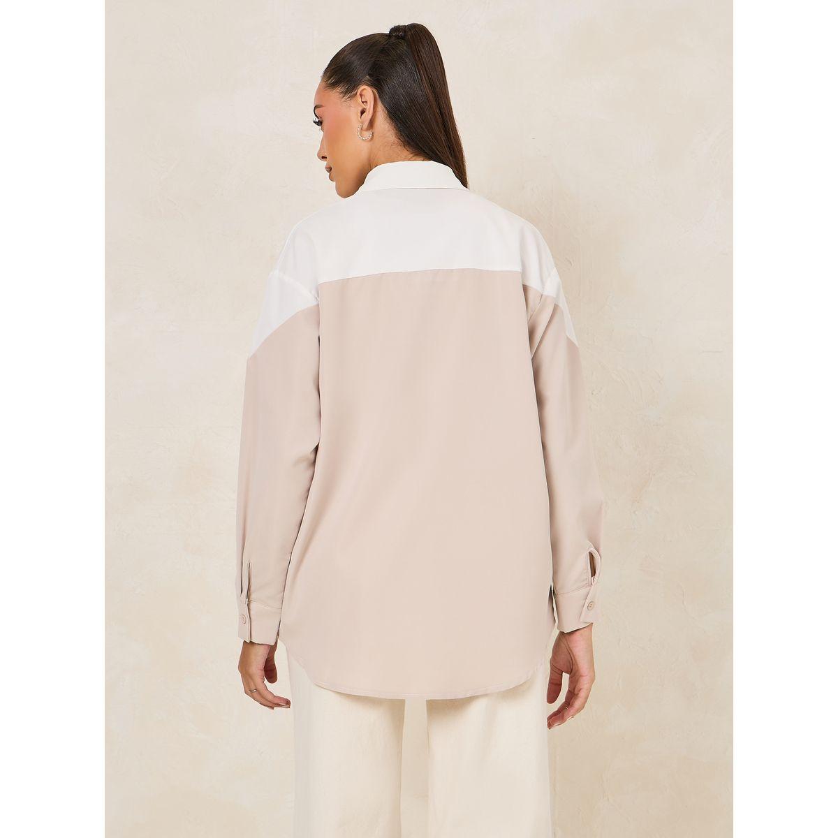 Styli Colorblock Woven Oversized Longline Shirt-women-clothing-shirtsandblouses-shirts-image-6