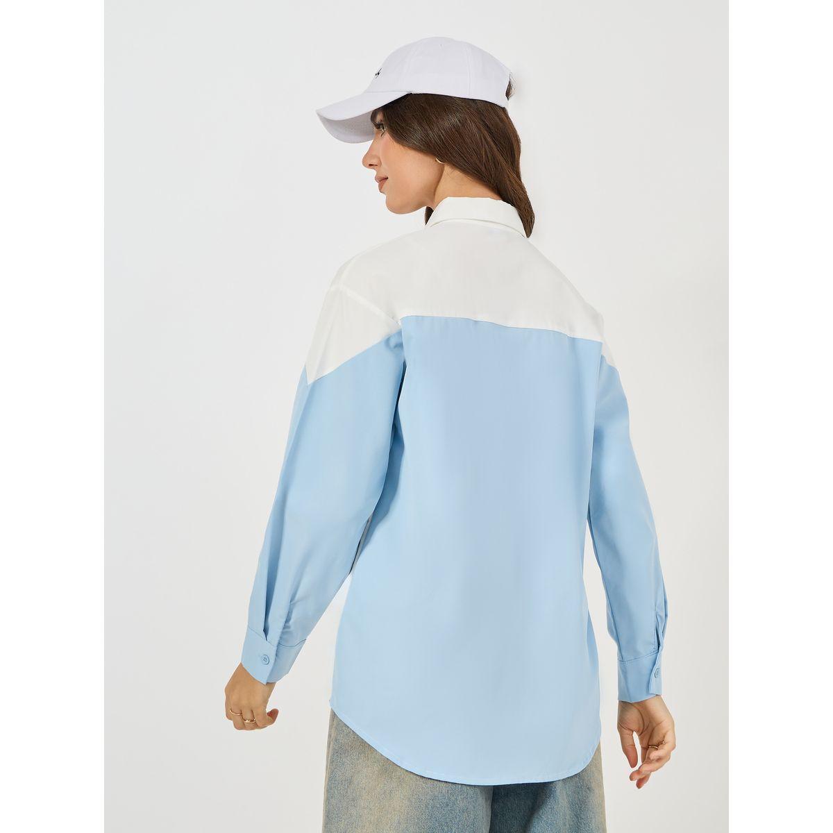 Styli Colorblock Woven Oversized Longline Shirt-women-clothing-shirtsandblouses-shirts-image-6