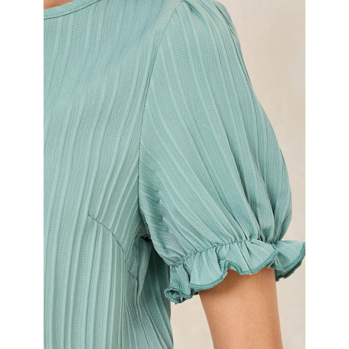 بلوزة بقصة عادية واكمام منفوخة-women-clothing-shirtsandblouses-blouses-image-4