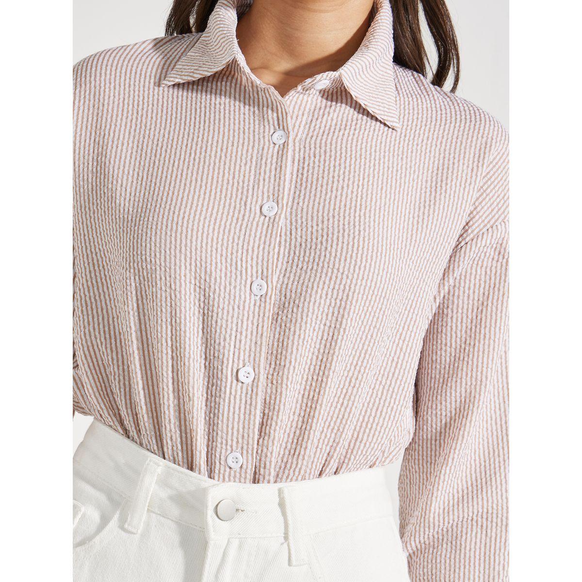 Styli Loose Fit Seersucker Collared Bodysuit-women-clothing-tshirts-image-4
