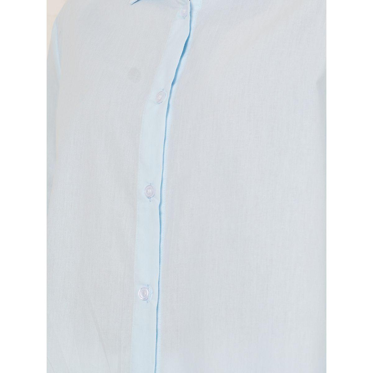 Styli Solid Oversized Oxford Shirt with Buttons-women-clothing-shirtsandblouses-shirts-image-4