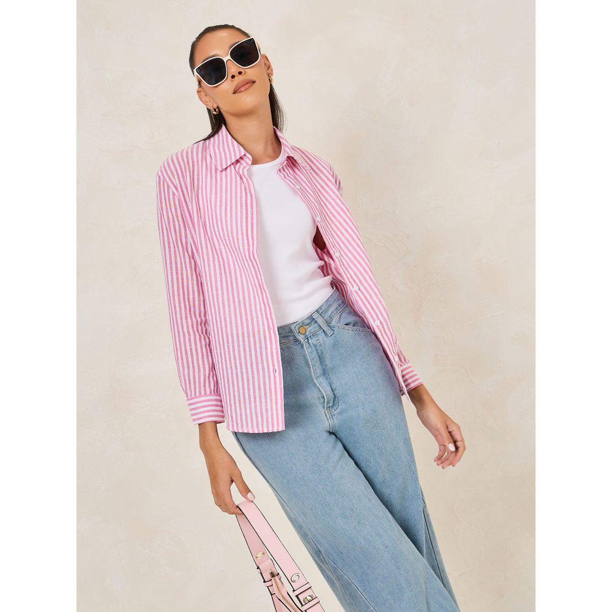 Styli Oversized Striped Longline Shirt-women-clothing-shirtsandblouses-shirts-image-1